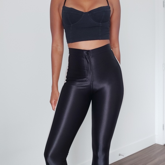 American Apparel Black & White Disco Pants - Picture 3 of 9